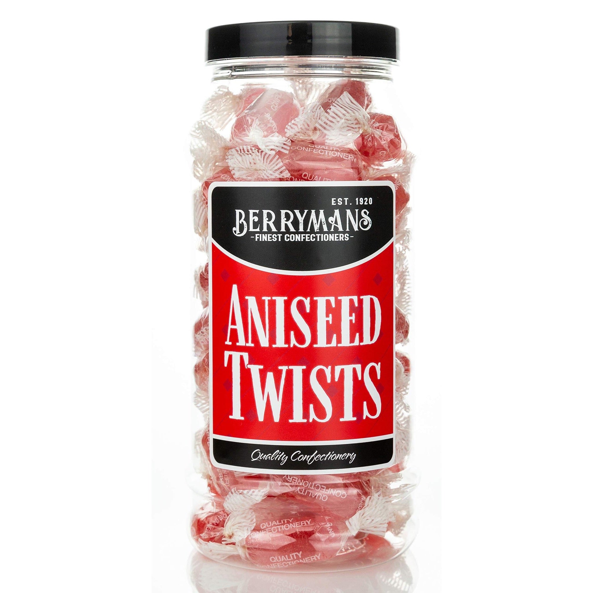 Aniseed Twists Sweet Jar Berrymans Sweets 0767